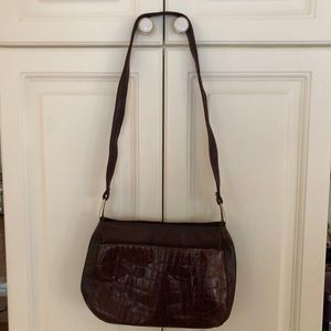 St John's Bay brown leather shoulder bag